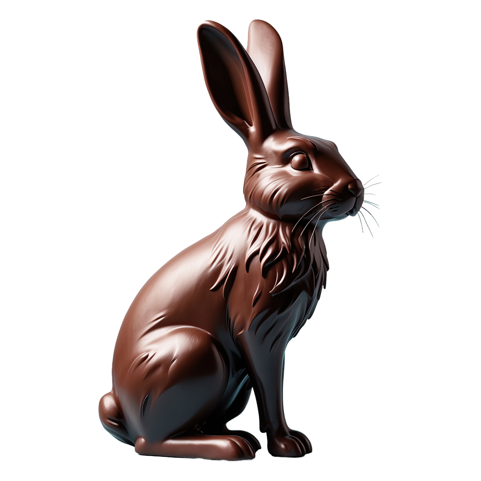 AI generated Chocolate bunny isolated on transparent background