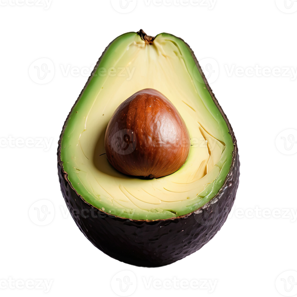 AI generated fresh avocado isolated on transparent background png