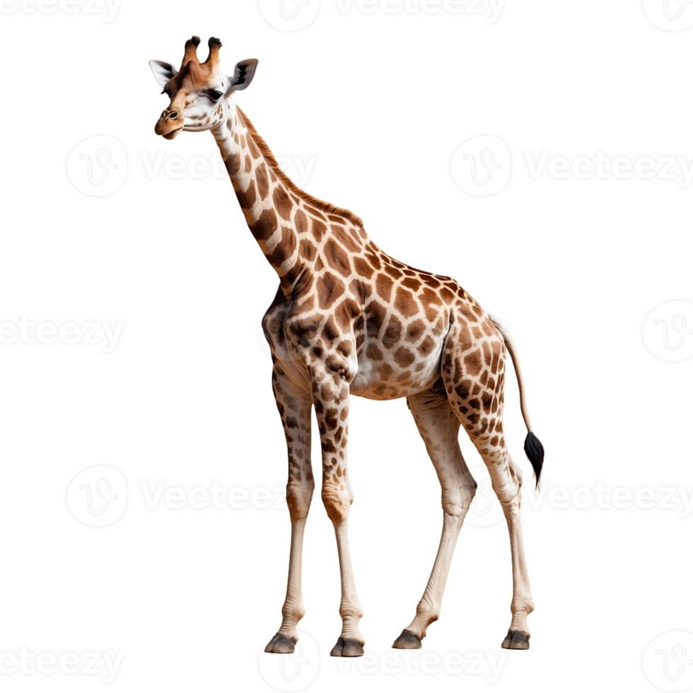 ai généré girafe isolé sur transparent Contexte png