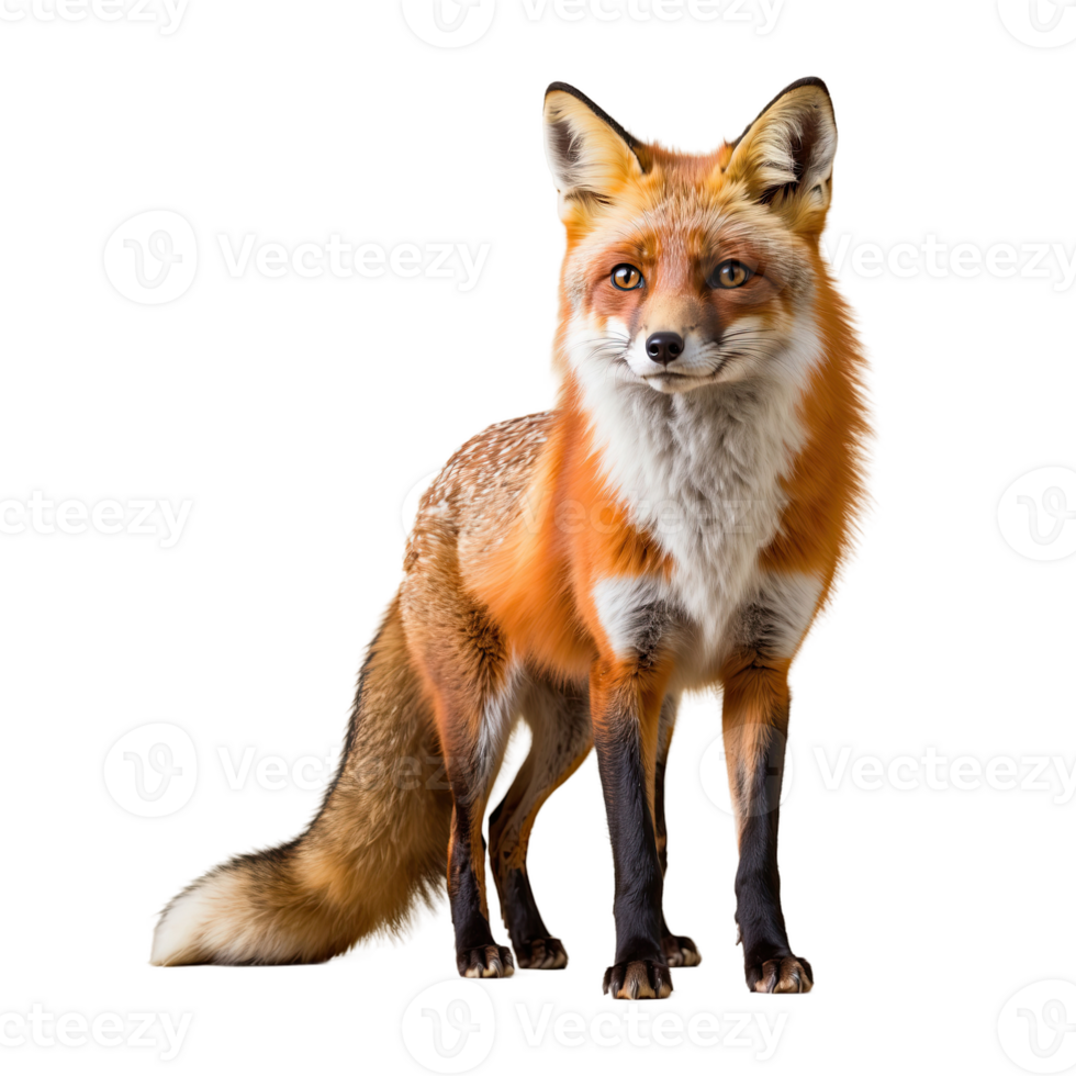 ai generiert Fuchs isoliert auf transparent Hintergrund png