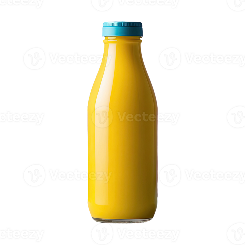 AI generated Juice Bottle Yellow isolated on transparent background png