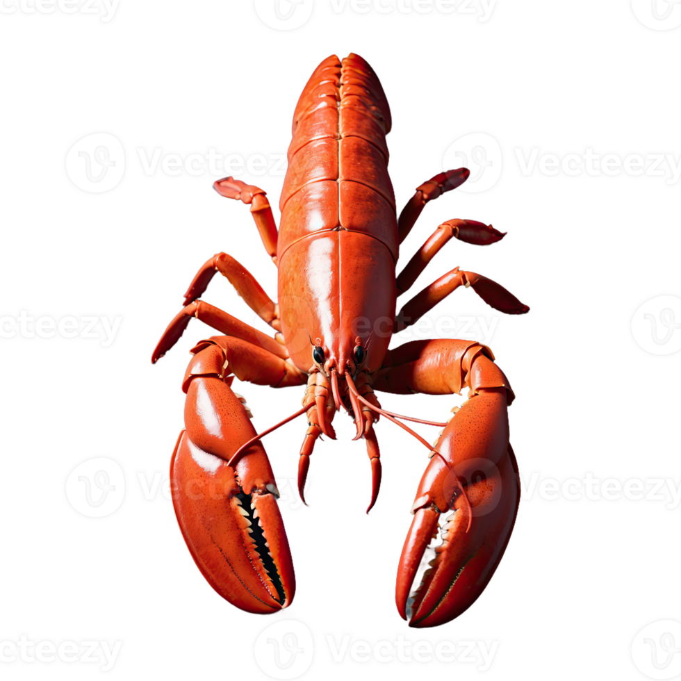 AI generated Cooked Lobster isolated on transparent background png