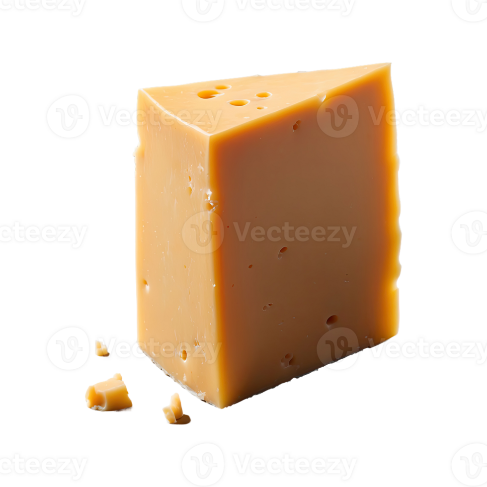 AI generated Cheddar Cheese isolated on transparent background png