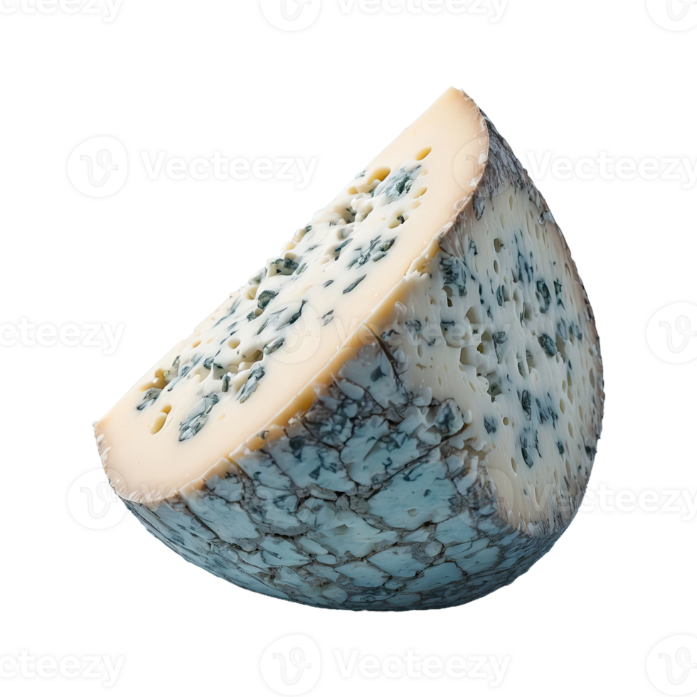 AI generated Blue Cheese Wheel isolated on transparent background png