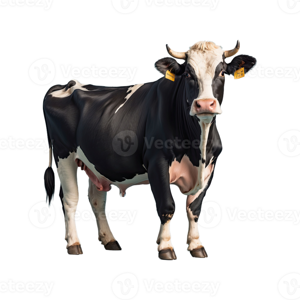 ai gerado vaca isolado em transparente fundo png