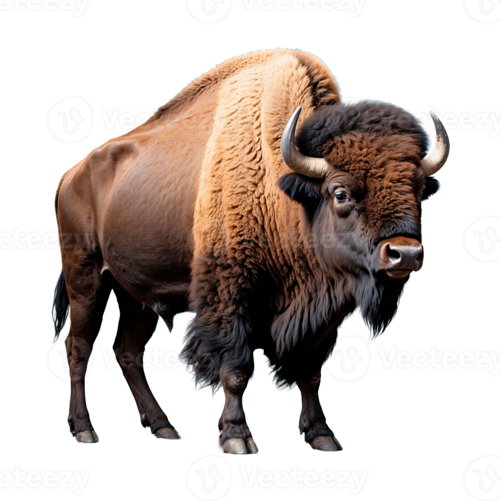 AI generated Bison isolated on transparent background png