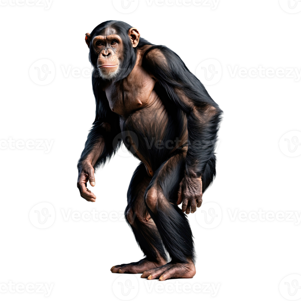 ai gerado chimpanzé isolado em transparente fundo png