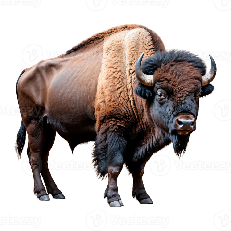 AI generated Bison isolated on transparent background png