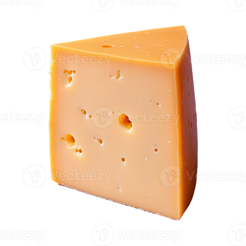 AI generated Cheddar Cheese isolated on transparent background png