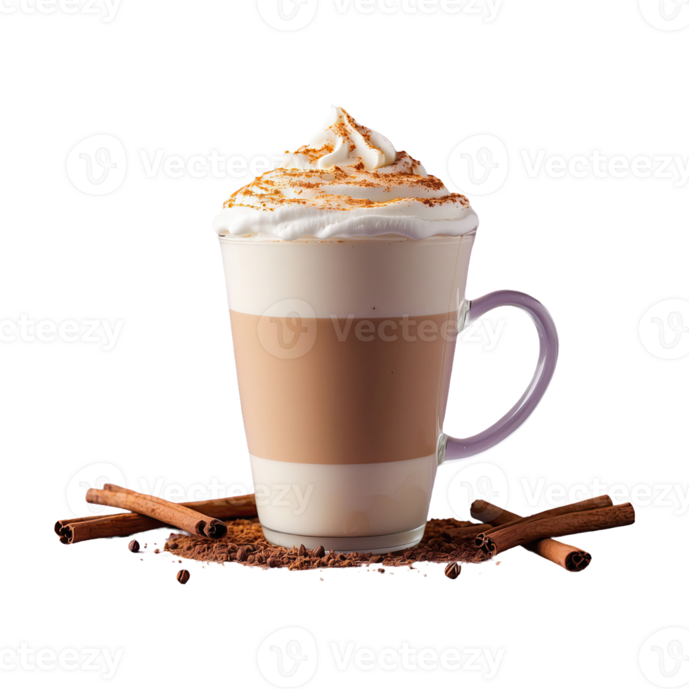 AI generated Spice Latte isolated on transparent background png