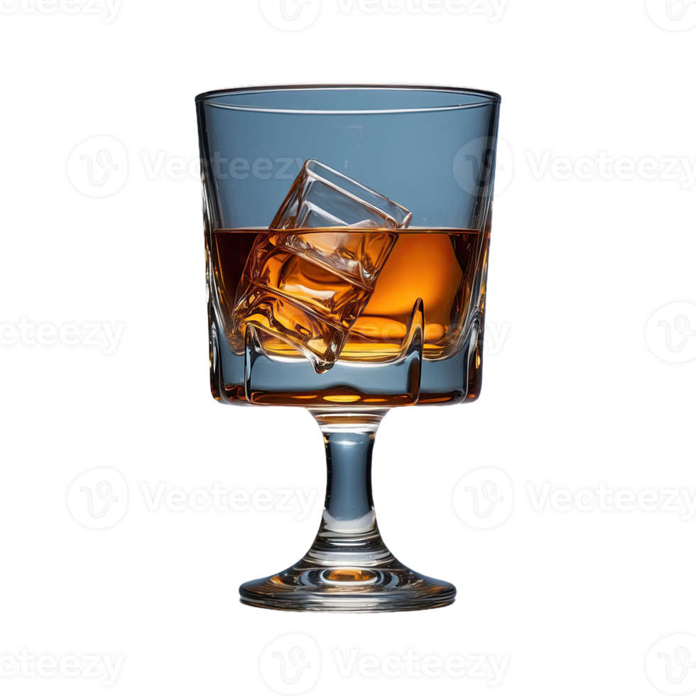 AI generated Whiskey Glass isolated on transparent background png