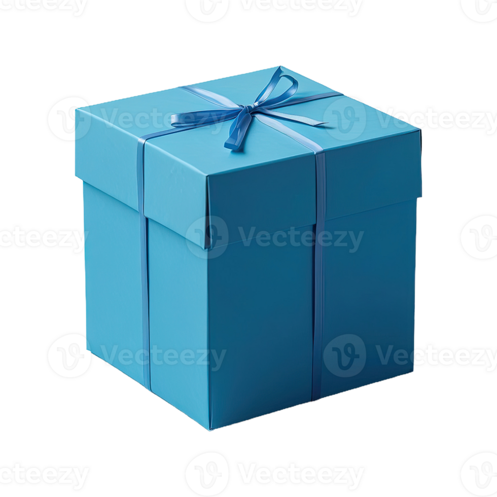 AI generated Blue box isolated on transparent background png