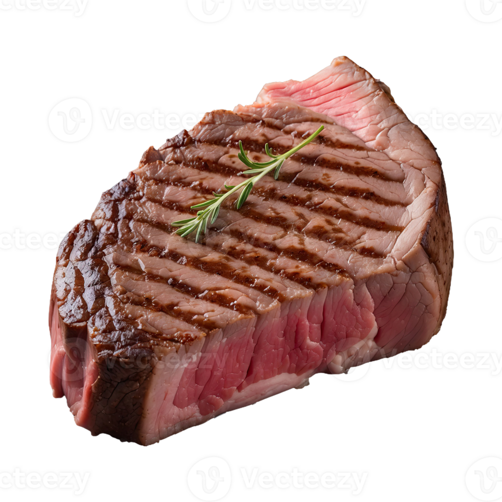 AI generated western steak isolated on transparent background png