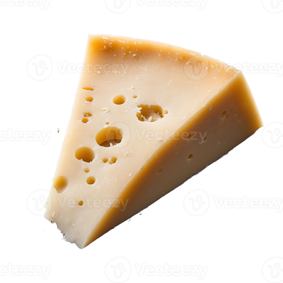 AI generated Parmesan Wedge isolated on transparent background png