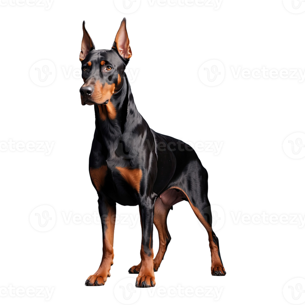 AI generated Doberman isolated on transparent background png