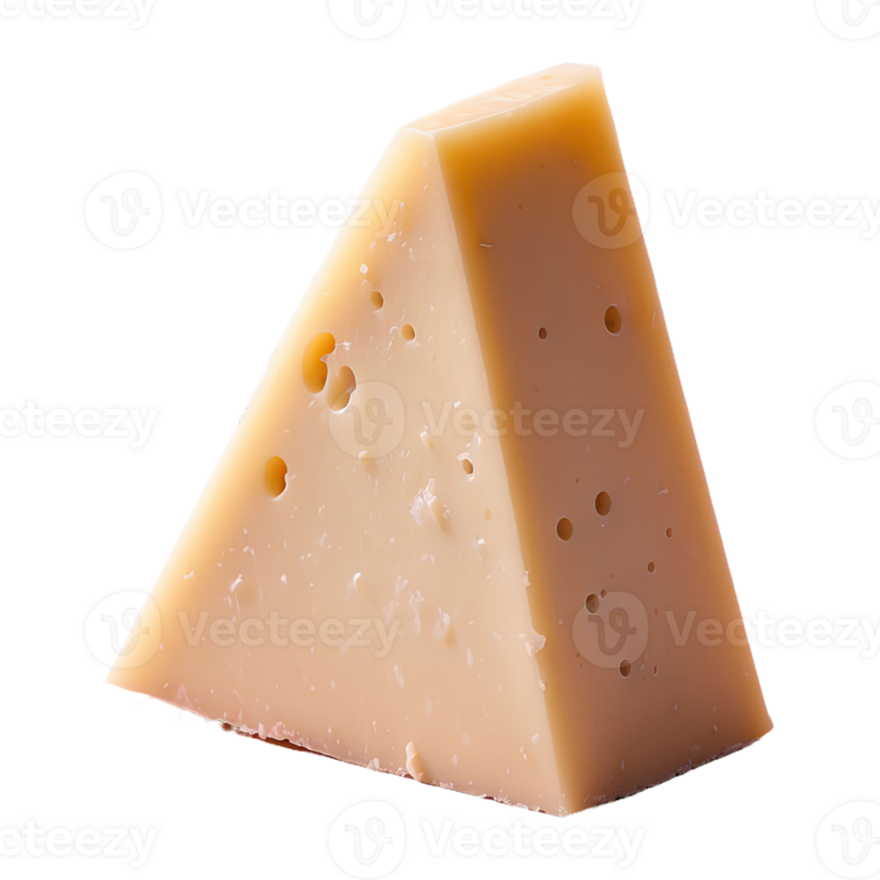 AI generated Parmesan Wedge isolated on transparent background png