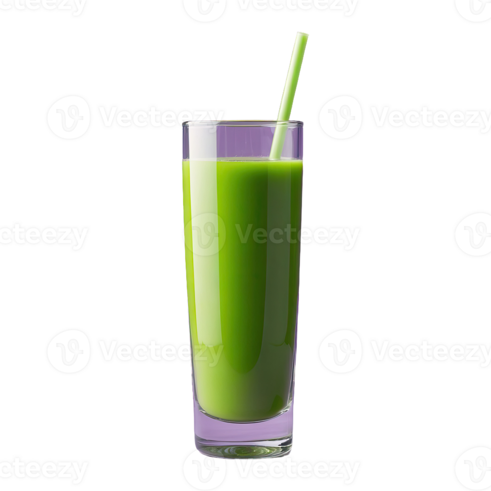 AI generated Glass Juice With Tube isolated on transparent background png