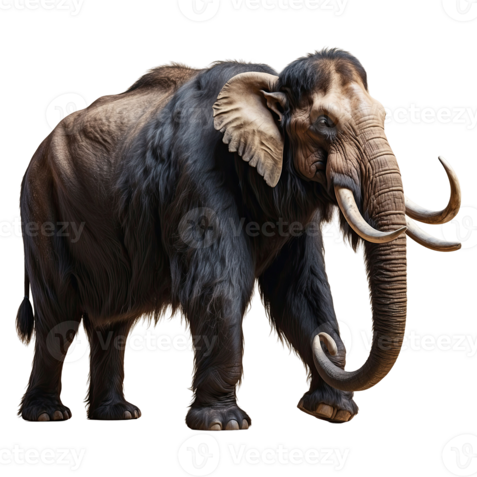 AI generated Mammoth isolated on transparent background png