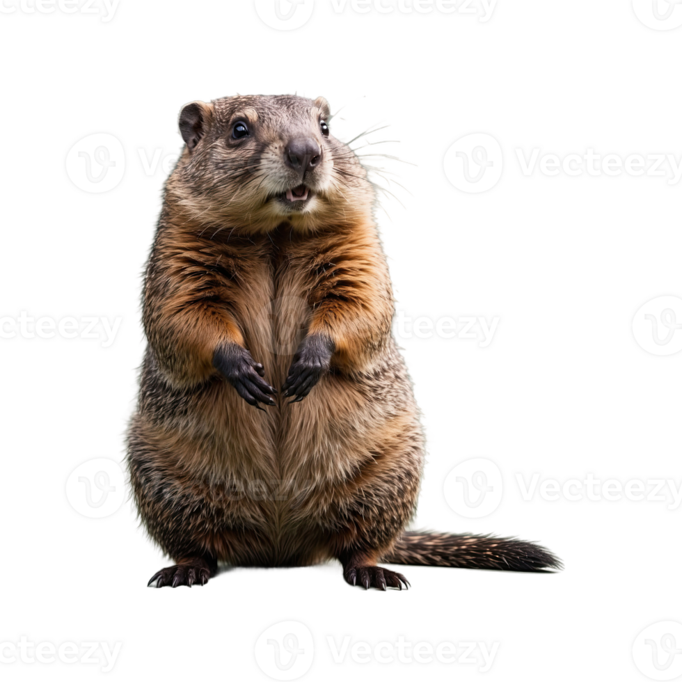 AI generated Groundhog isolated on transparent background png