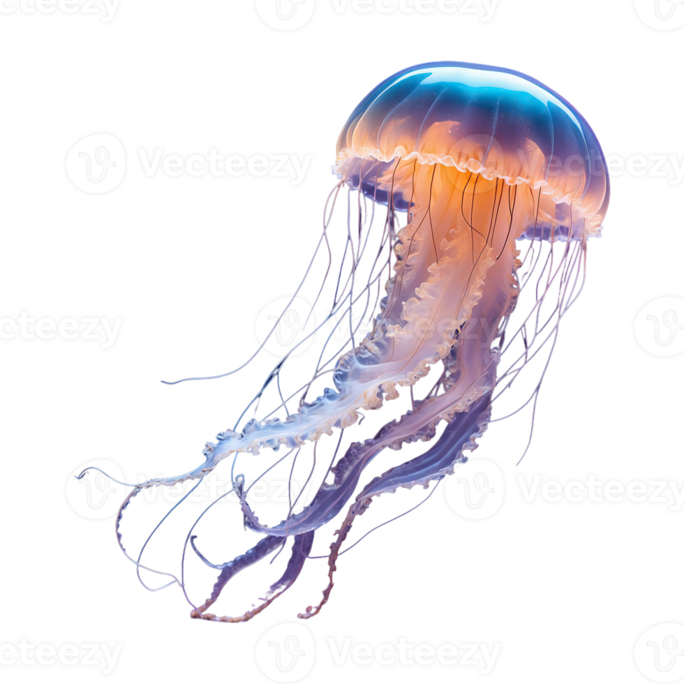AI generated Jellyfish isolated on transparent background png