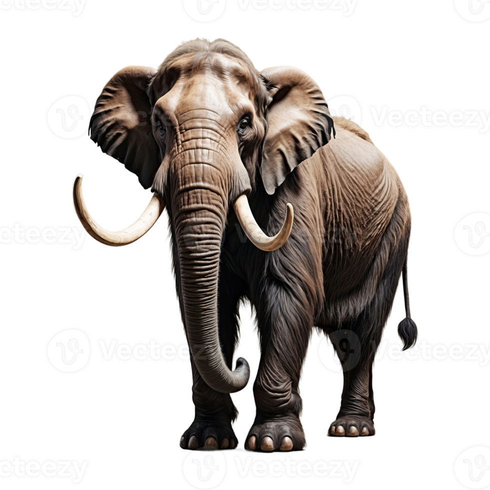AI generated Mammoth isolated on transparent background png