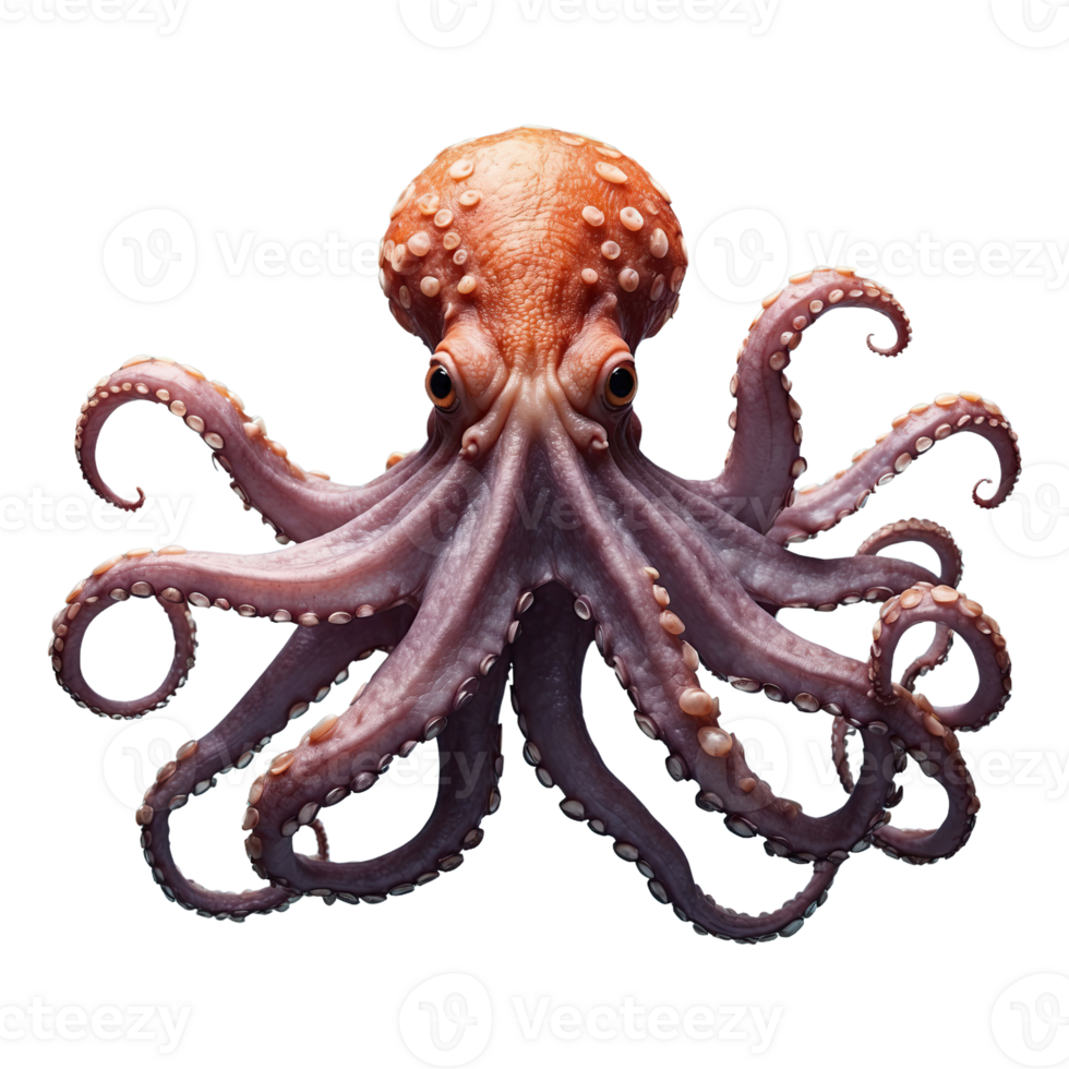 AI generated Octopus isolated on transparent background png
