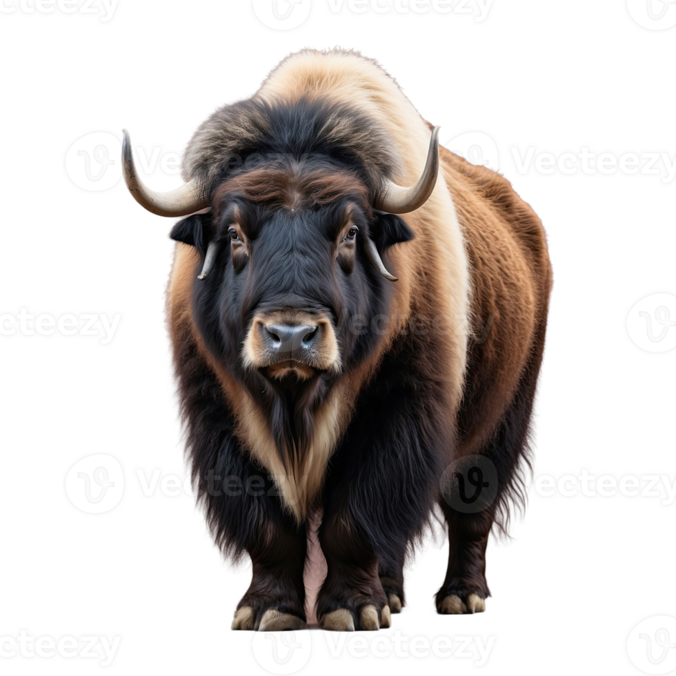 AI generated Musk Oxes isolated on transparent background png