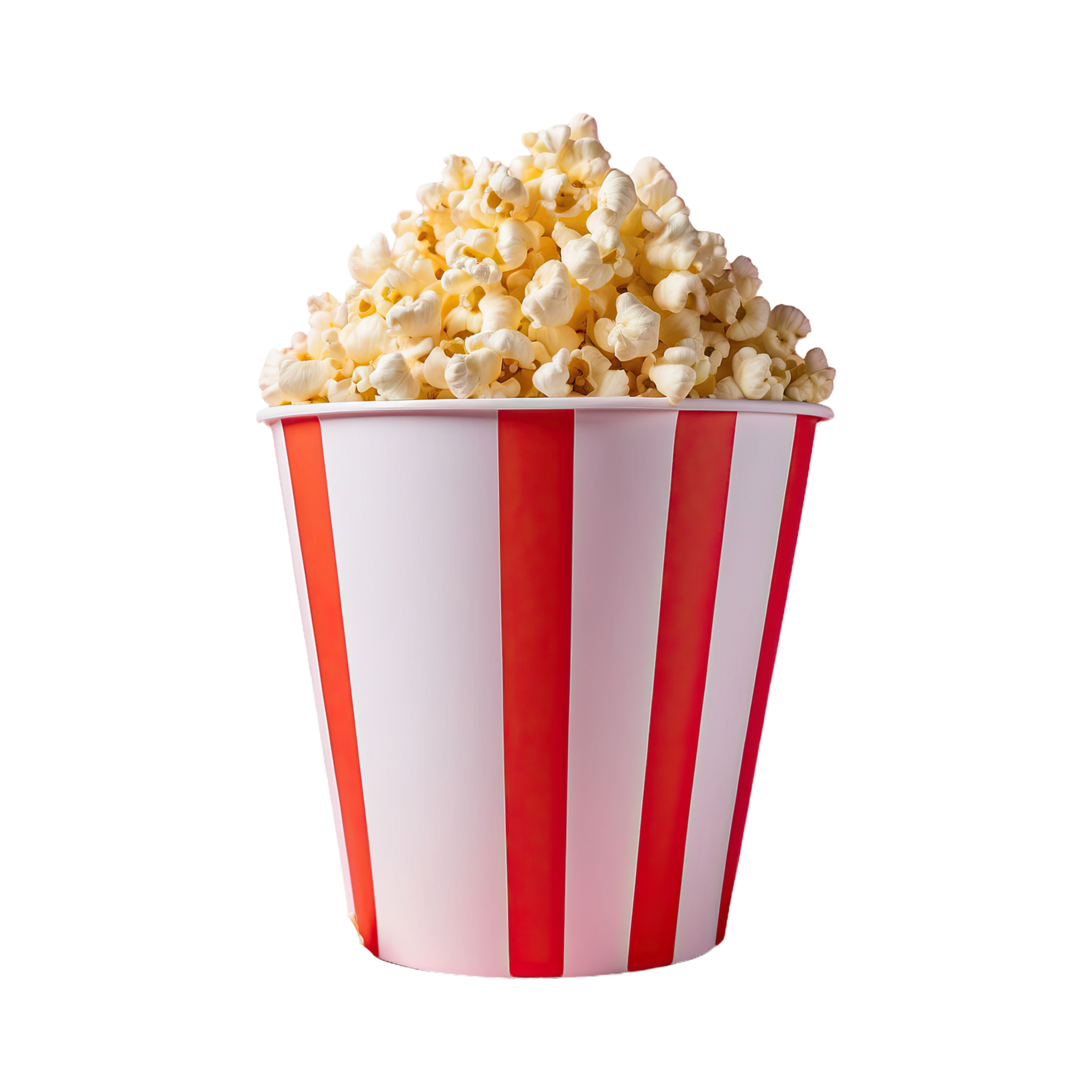 AI generated Big Popcorn Bucket isolated on transparent background