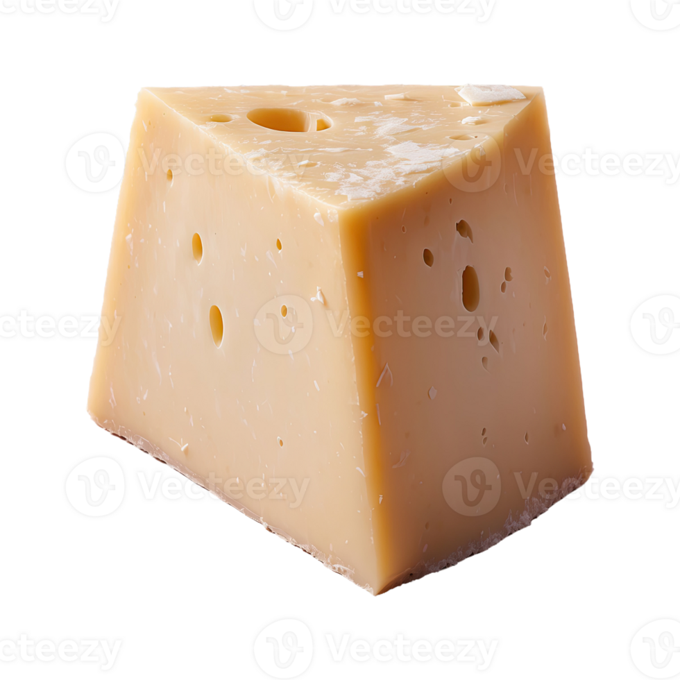 AI generated Parmesan Wedge isolated on transparent background png