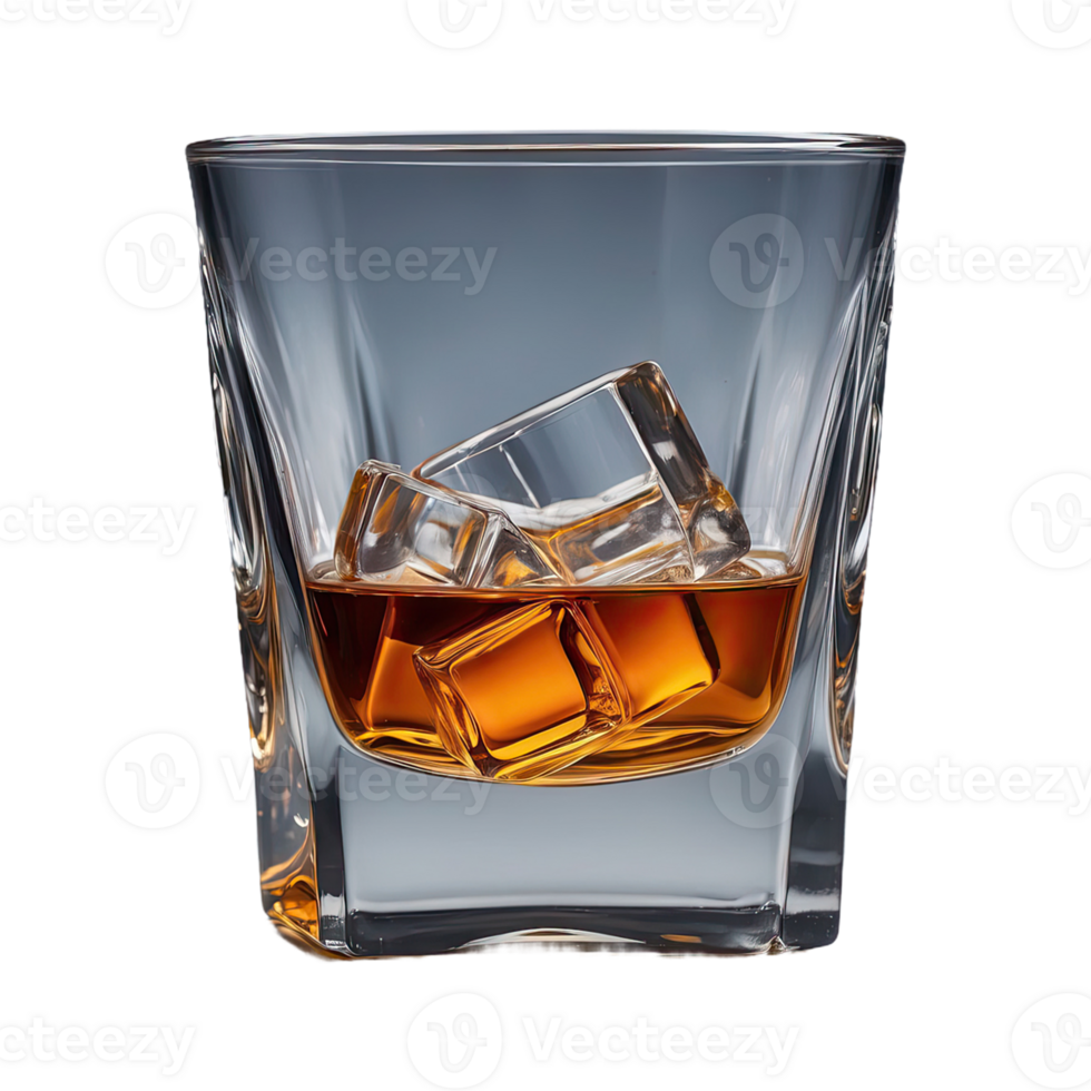 ai gegenereerd whisky glas geïsoleerd Aan transparant achtergrond png