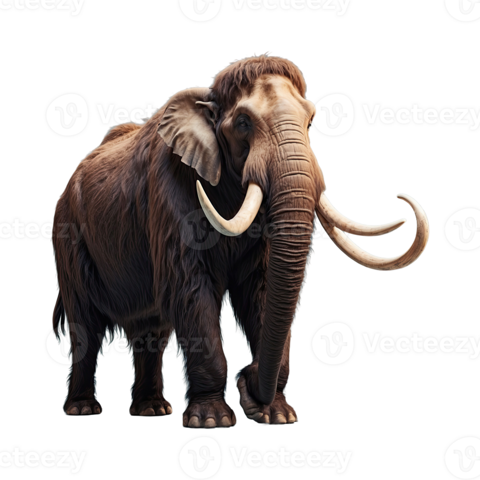 AI generated Mammoth isolated on transparent background png