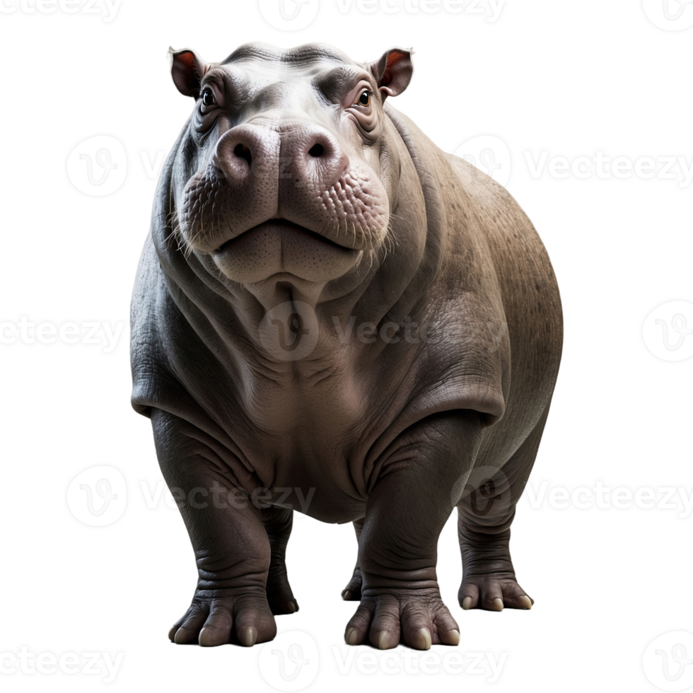 ai généré hippopotame isolé sur transparent Contexte png