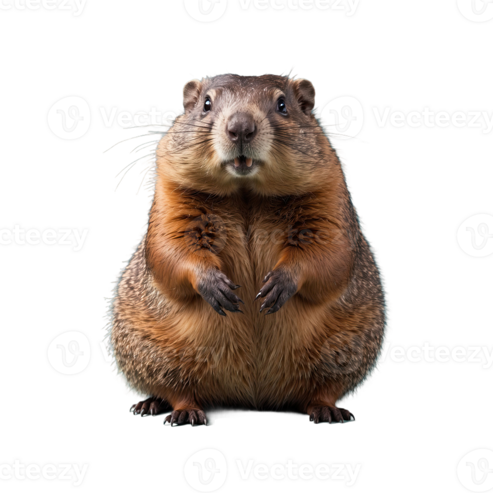 ai genererad groundhog isolerat på transparent bakgrund png