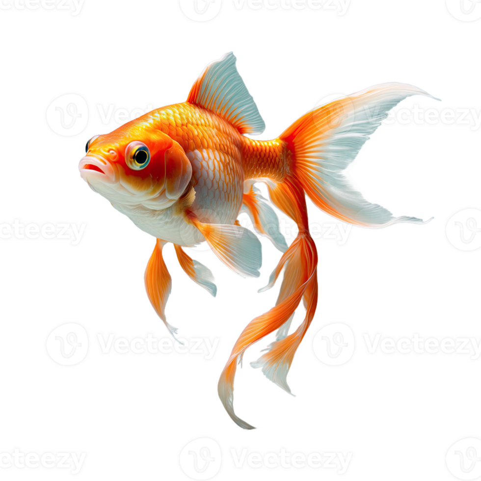AI generated Goldfish isolated on transparent background png