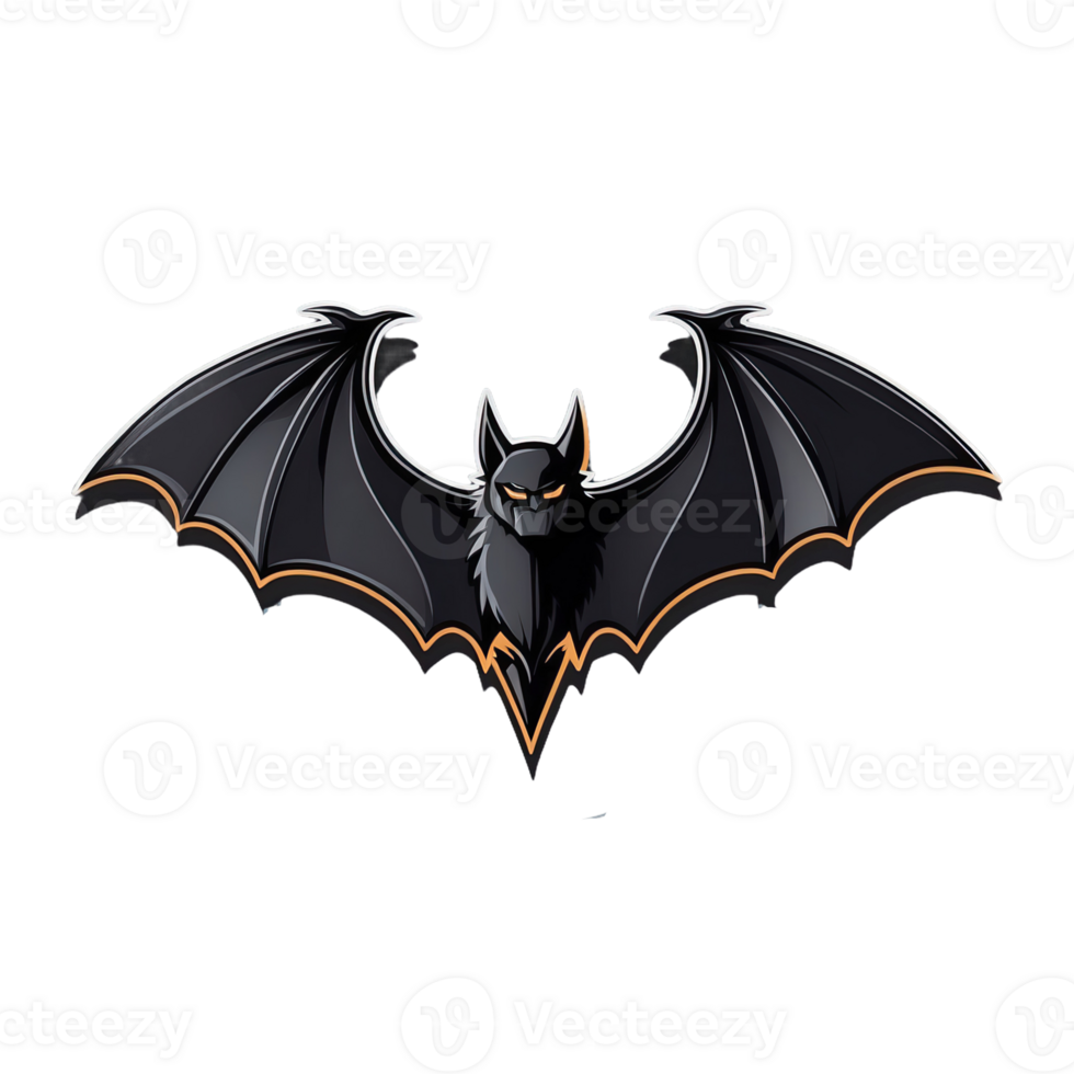 AI generated Bat Logo Clipart isolated on transparent background png