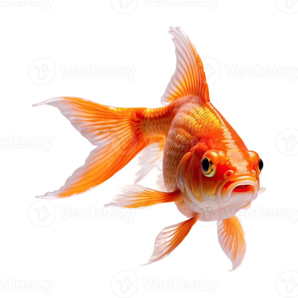 AI generated Goldfish isolated on transparent background png