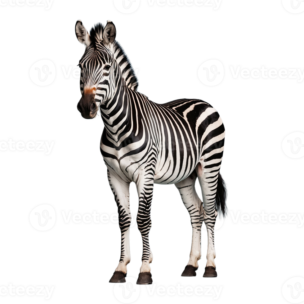 ai gegenereerd zebra geïsoleerd Aan transparant achtergrond png