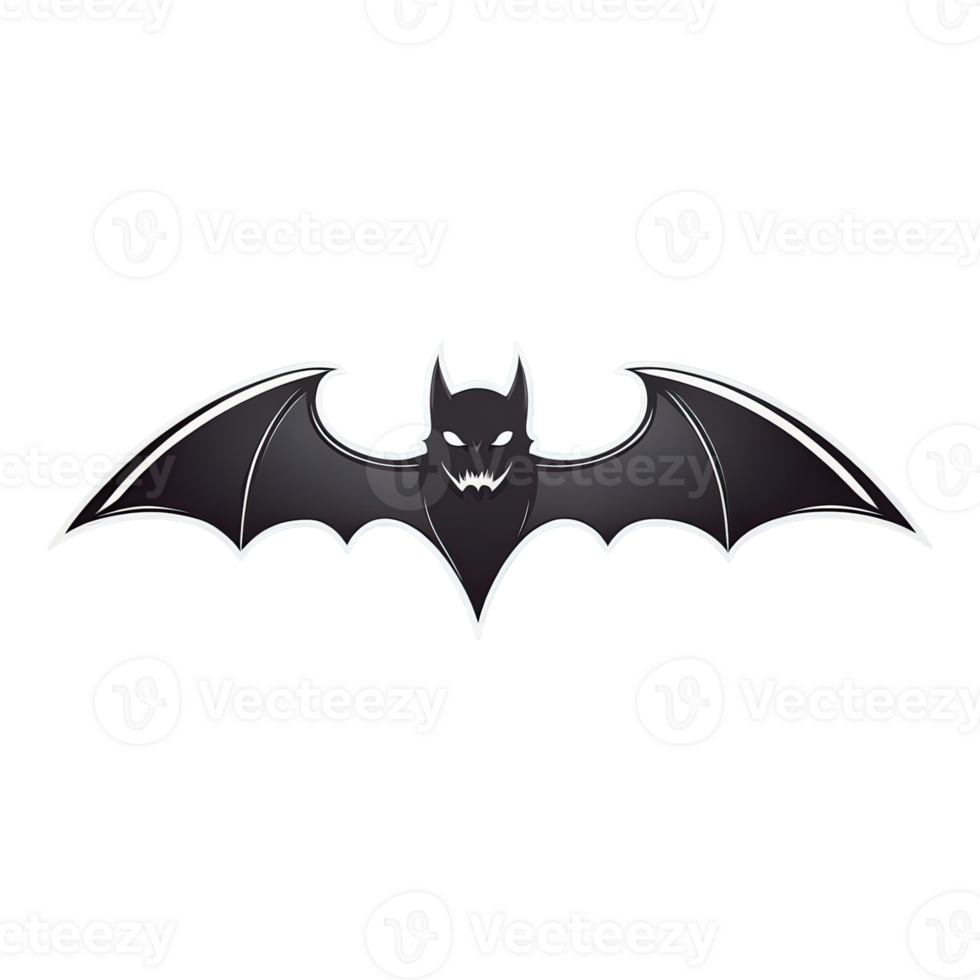 AI generated Bat Logo Clipart isolated on transparent background png