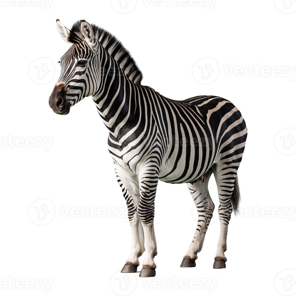 AI generated Zebra isolated on transparent background png
