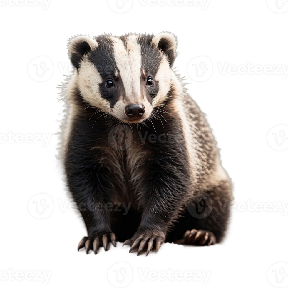 AI generated Young Badger isolated on transparent background png