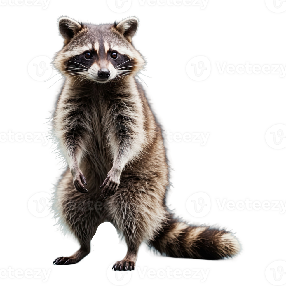 AI generated Raccoon isolated on transparent background png