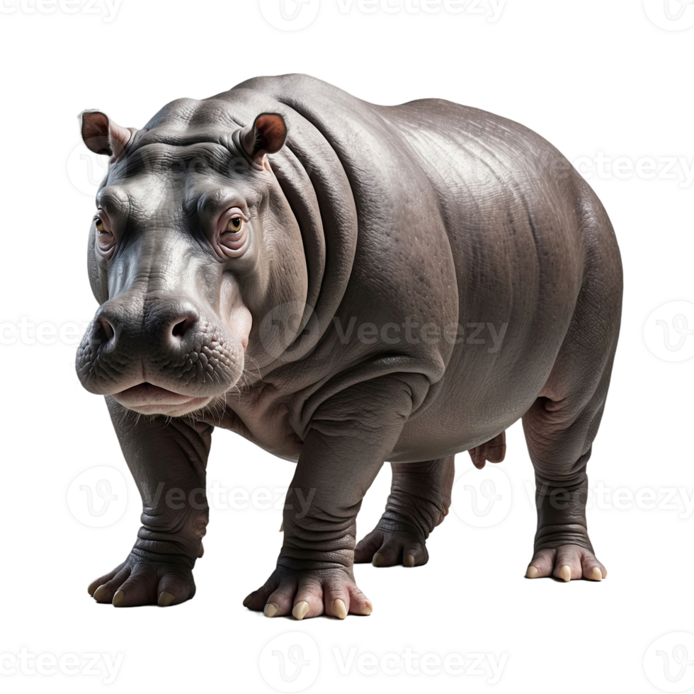 AI generated Hippopotamus isolated on transparent background png