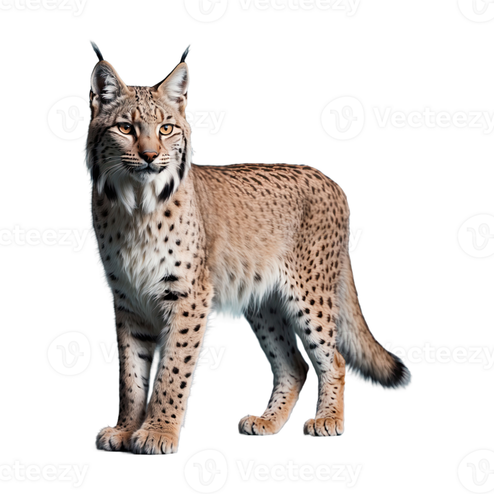 ai gerado lince isolado em transparente fundo png