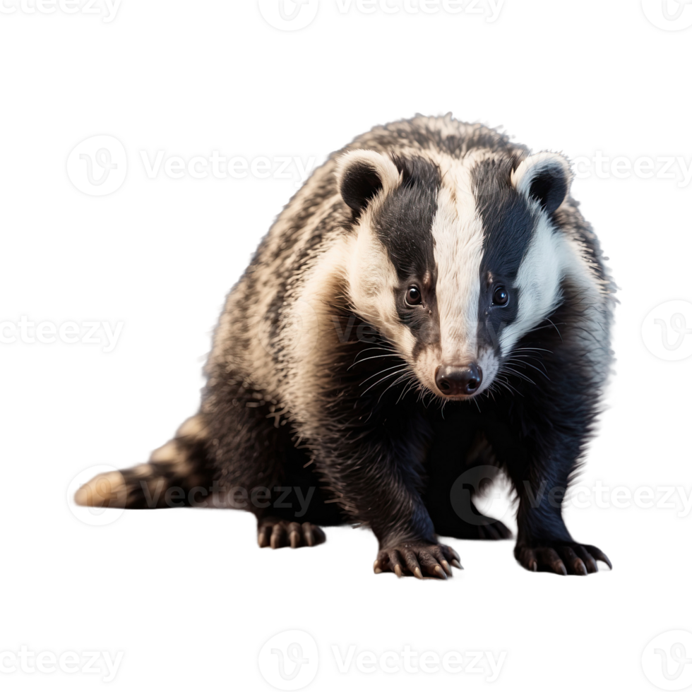 AI generated Young Badger isolated on transparent background png