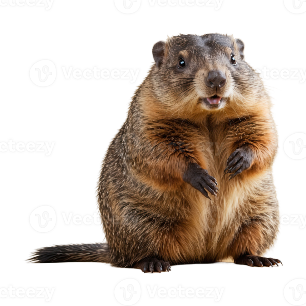 AI generated Groundhog isolated on transparent background png