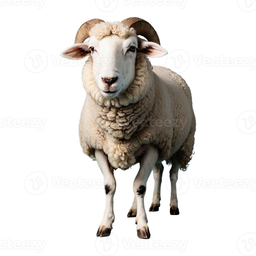 AI generated Sheep isolated on transparent background png