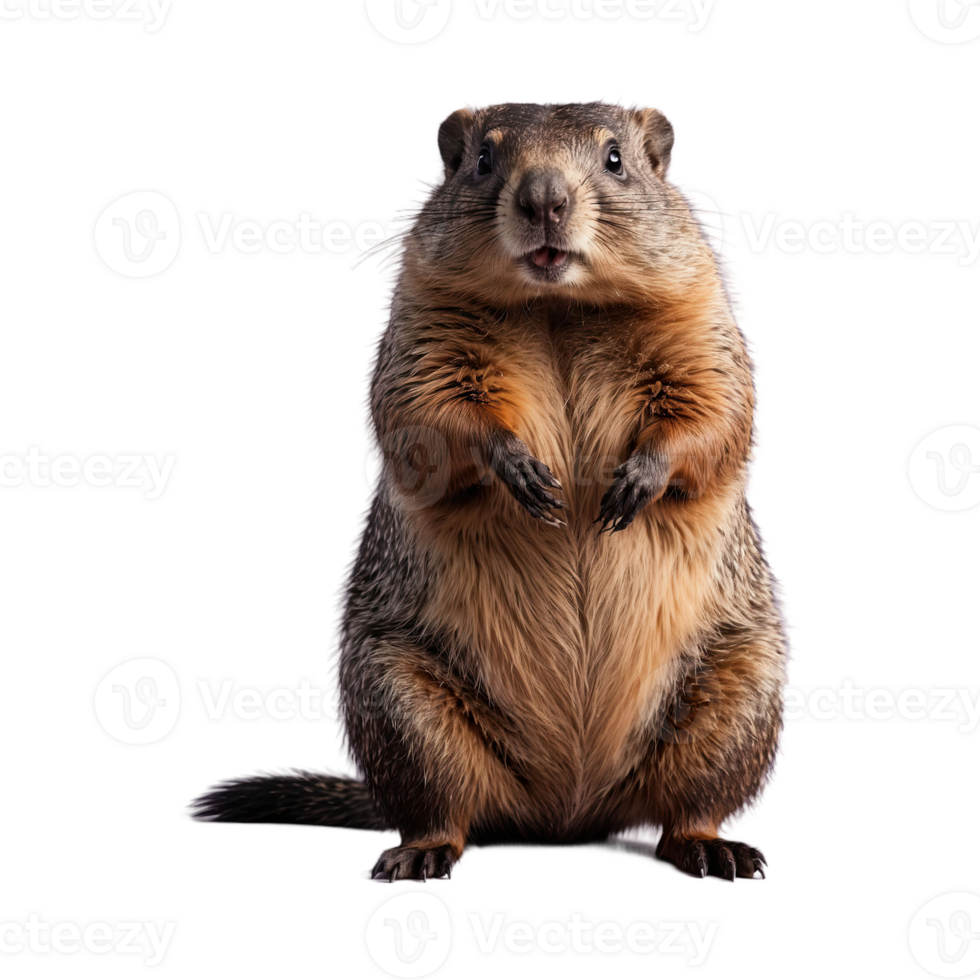 AI generated Groundhog isolated on transparent background png