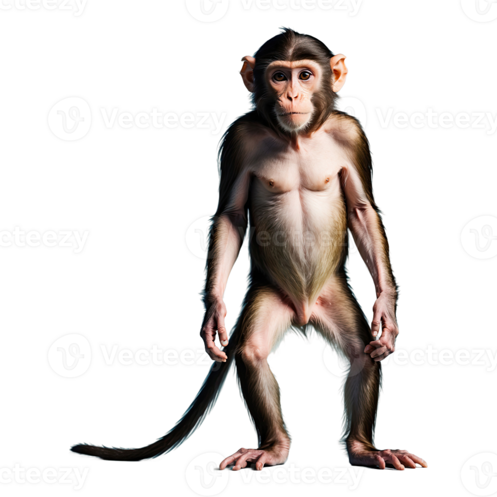 AI generated Monkey isolated on transparent background png
