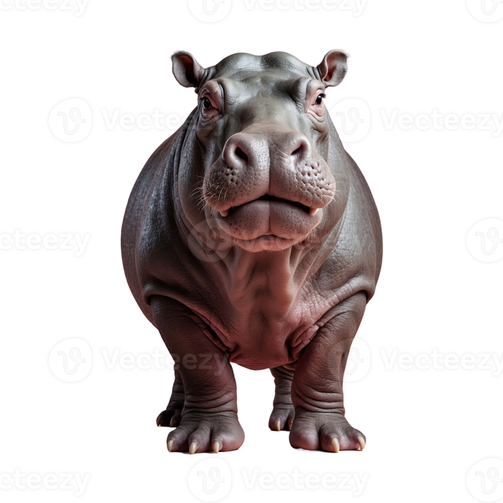 AI generated Hippopotamus isolated on transparent background png