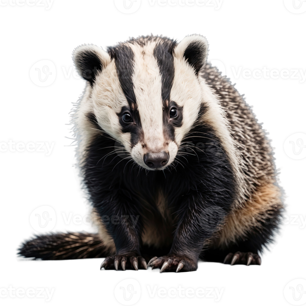 AI generated Young Badger isolated on transparent background png